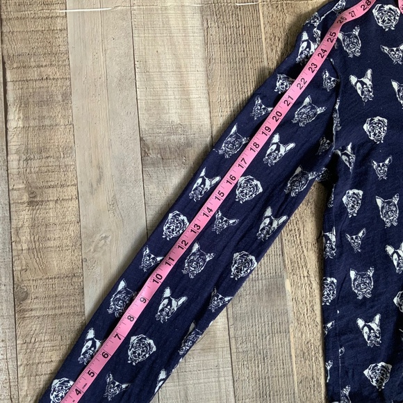 Anthropologie Maeve Caitlin Boxy Fit Dog Print Long Sleeved Cotton T Shirt SZ M - Picture 13 of 14